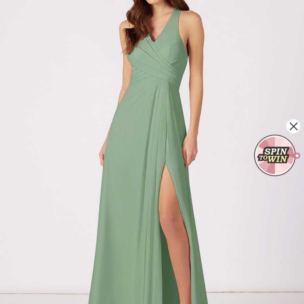 Azazie Matcha Green Bridesmaid Dress - Danica